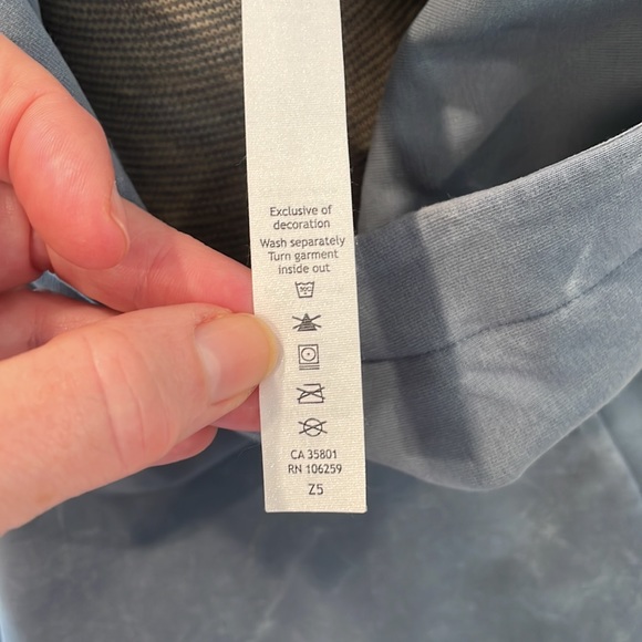 Lululemon acid wash scuba bluish/gray long sleeve hoodie sweatshirt - Picture 9 of 14